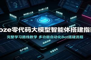Coze零代码大模型智能体搭建指南:完整学习路线教学,多功能自动化Bot搭建流程